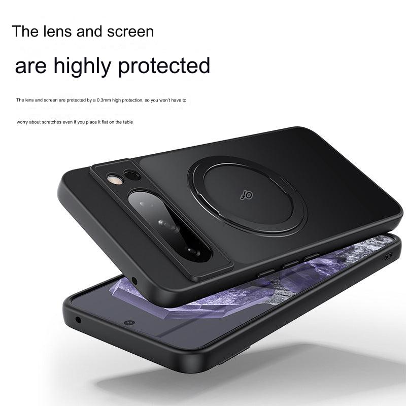 close-up of shockproof case with magnetic attachment