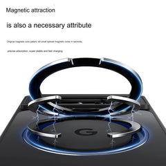 case placed on magnetic surface