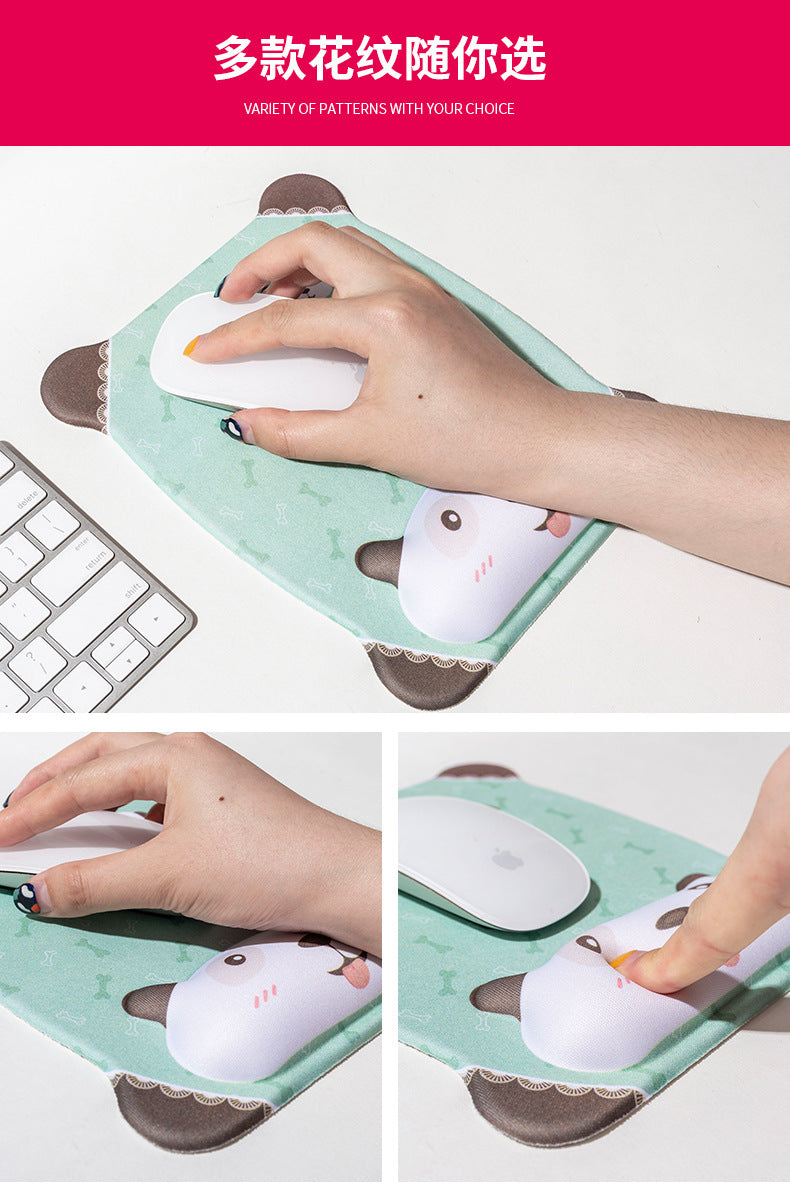 Purple owl cartoon mouse pad for desk