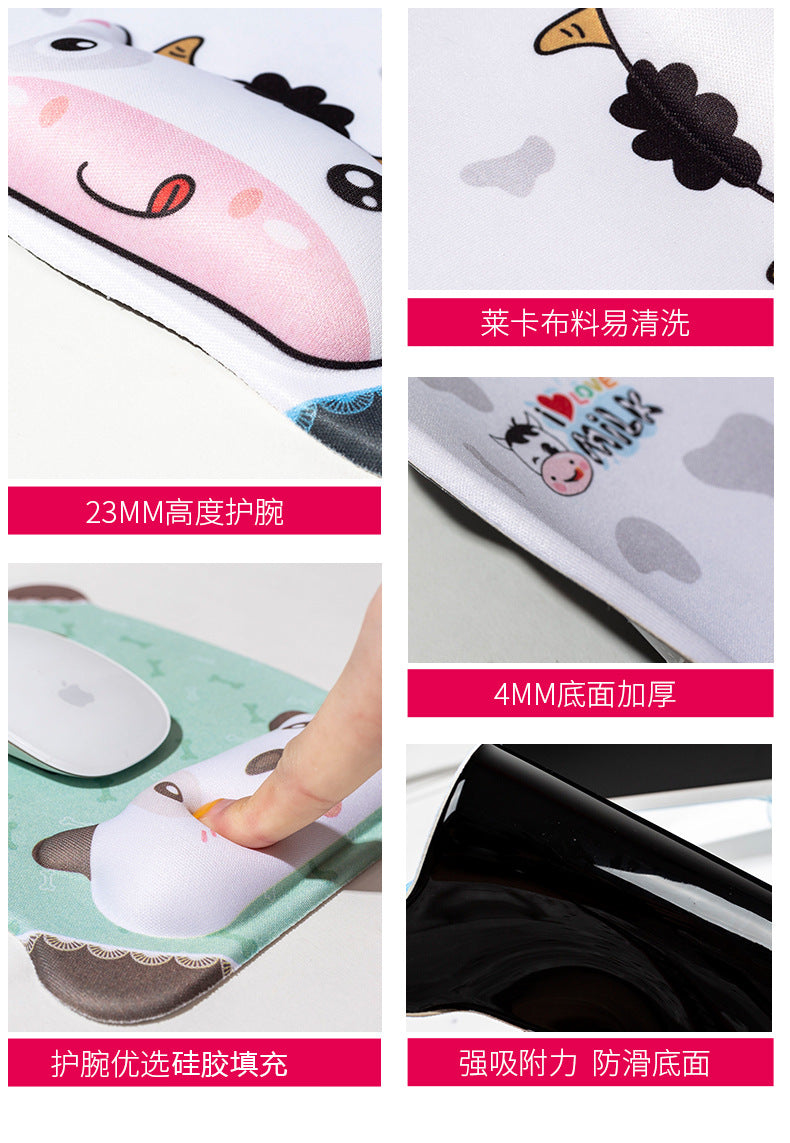 Silicone mouse pad with ergonomic support
