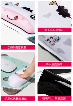 Silicone mouse pad with ergonomic support