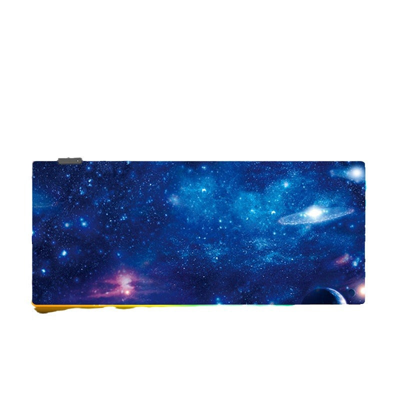 RGB gaming mouse pad fabric close up 3