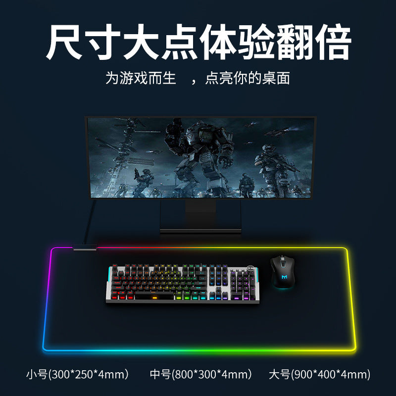 RGB gaming mouse pad in use 5