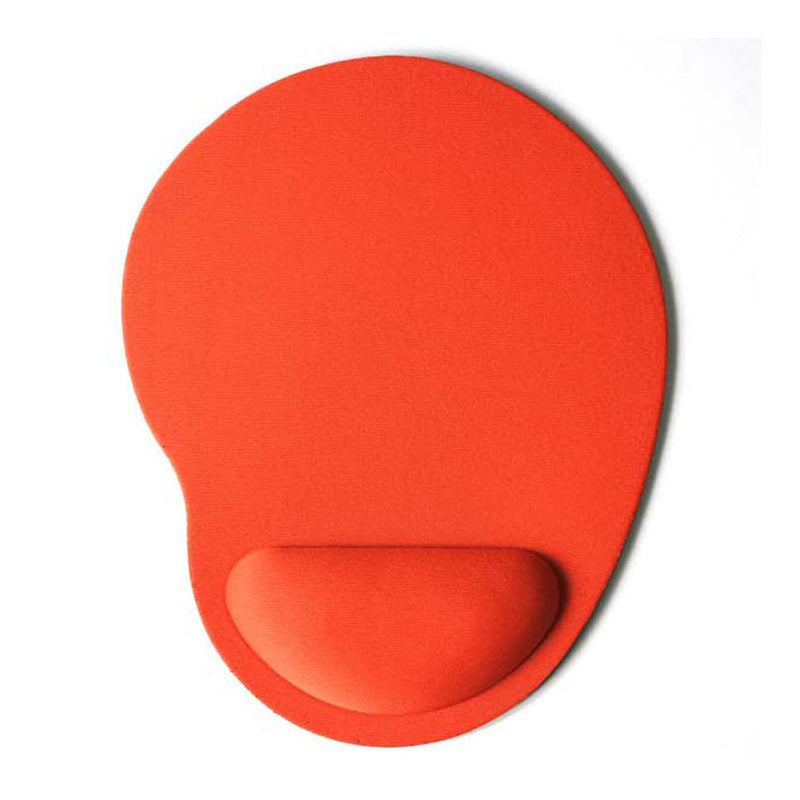 Orange wrist rest for ergonomic typing