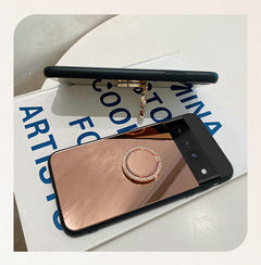 Sleek mirror phone case for Google Pixel 9 at different angles