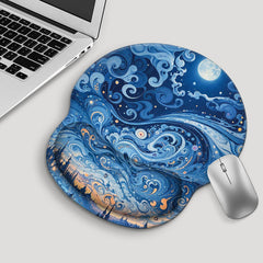 Custom Memory Foam Wrist Support Mouse Pad Vibrant Design 3