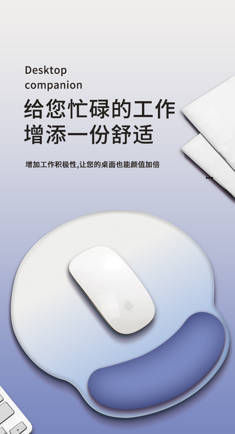 Ergonomic Memory Foam Wrist Rest Blue-White Design