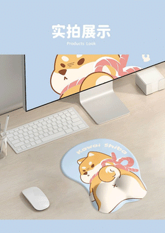 vibrant colours of Shiba Inu mouse pad
