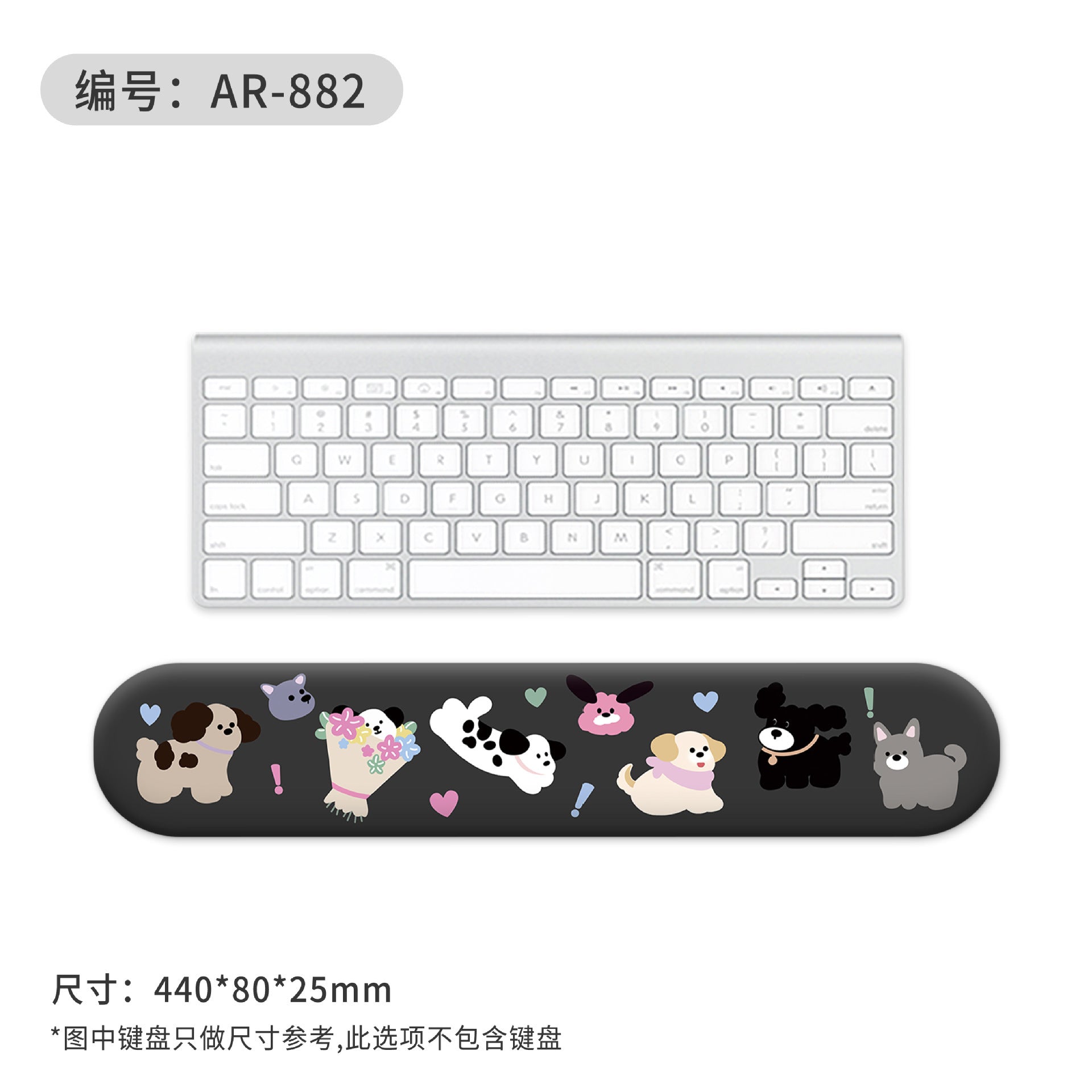 Mouse pad easy to clean with dog illustration