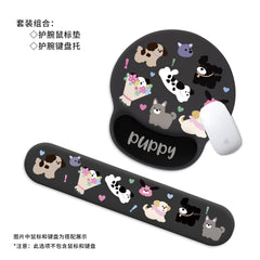 Gaming mouse pad featuring a playful dog design