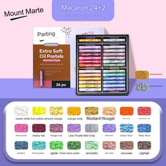 Rich colour assortment of oil pastels