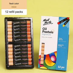 Rich colour assortment of oil pastels