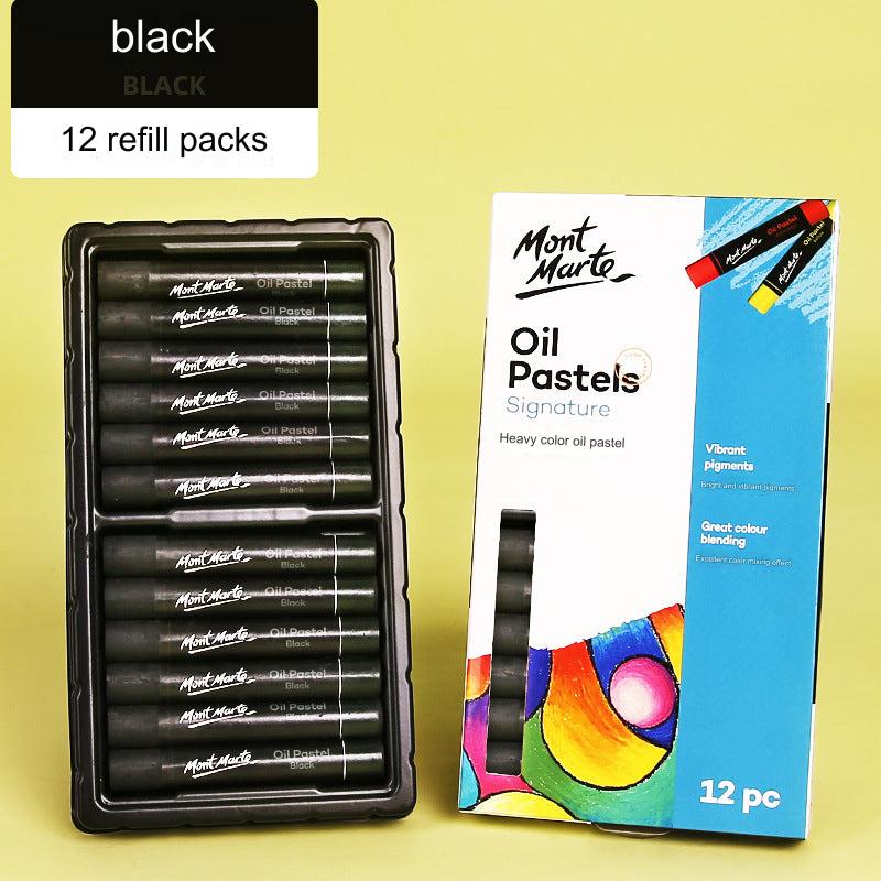 Rich colour assortment of oil pastels