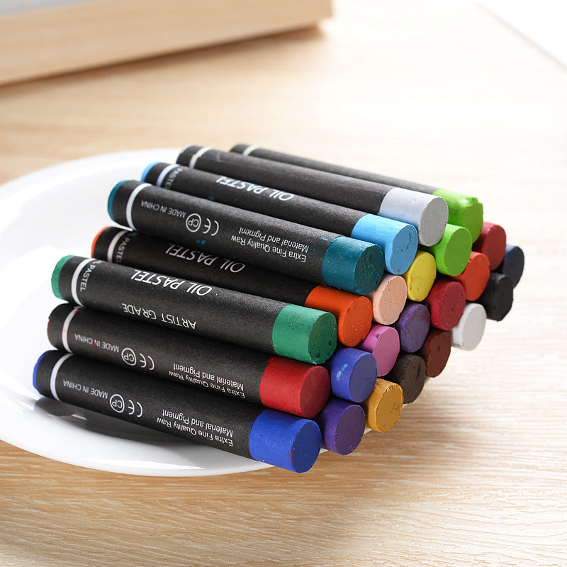 Vibrant oil pastels in a beautifully packaged gift box