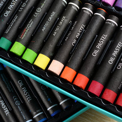 Different surfaces used for oil pastel art