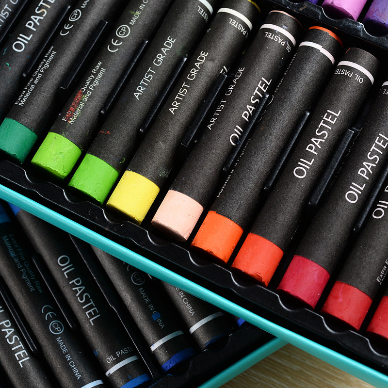 Different surfaces used for oil pastel art
