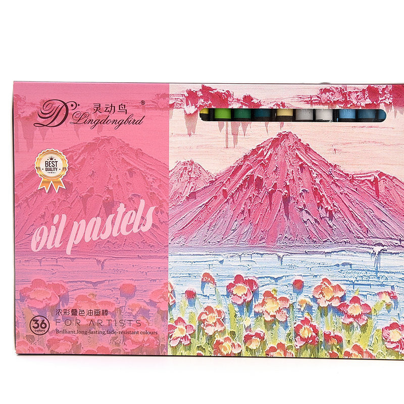Display of a complete Vibrant 36-Color Pastel Set
