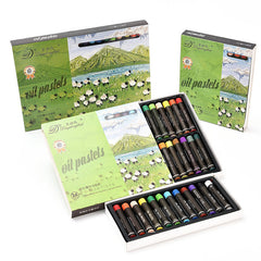 Vibrant oil pastels in a beautifully packaged gift box
