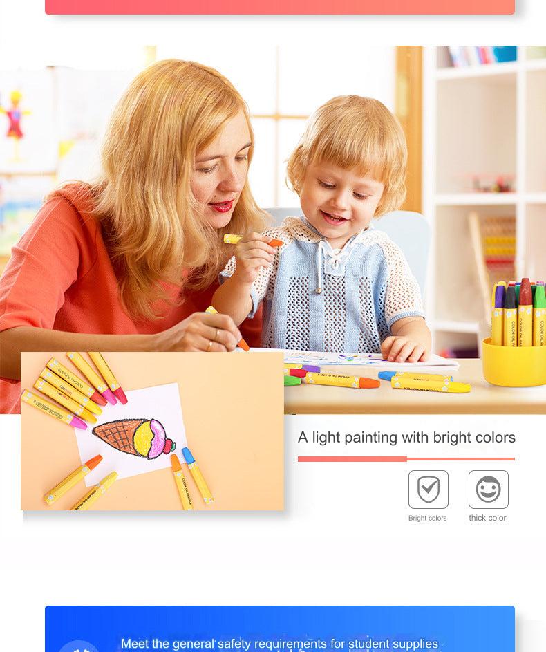 Image of vibrant 24-color washable crayons