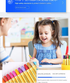 Kids using washable crayons for art