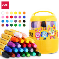 Kids using washable crayons for art