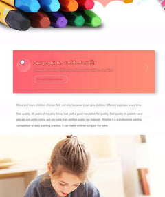 Child holding a 24-color crayon