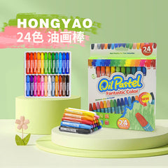 Vibrant hexagonal oil pastels set image 9
