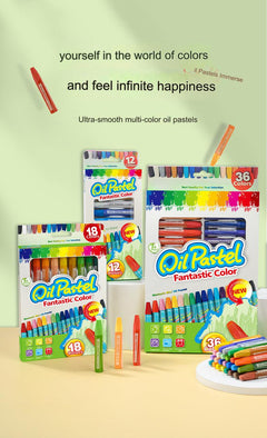 Vibrant hexagonal oil pastels set image 10