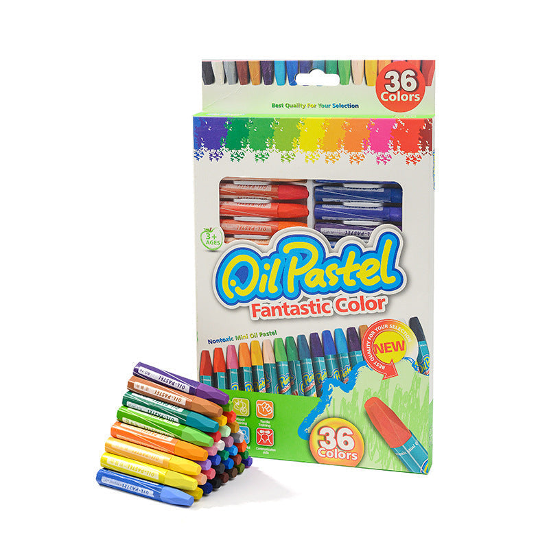 Vibrant hexagonal oil pastels set image 5