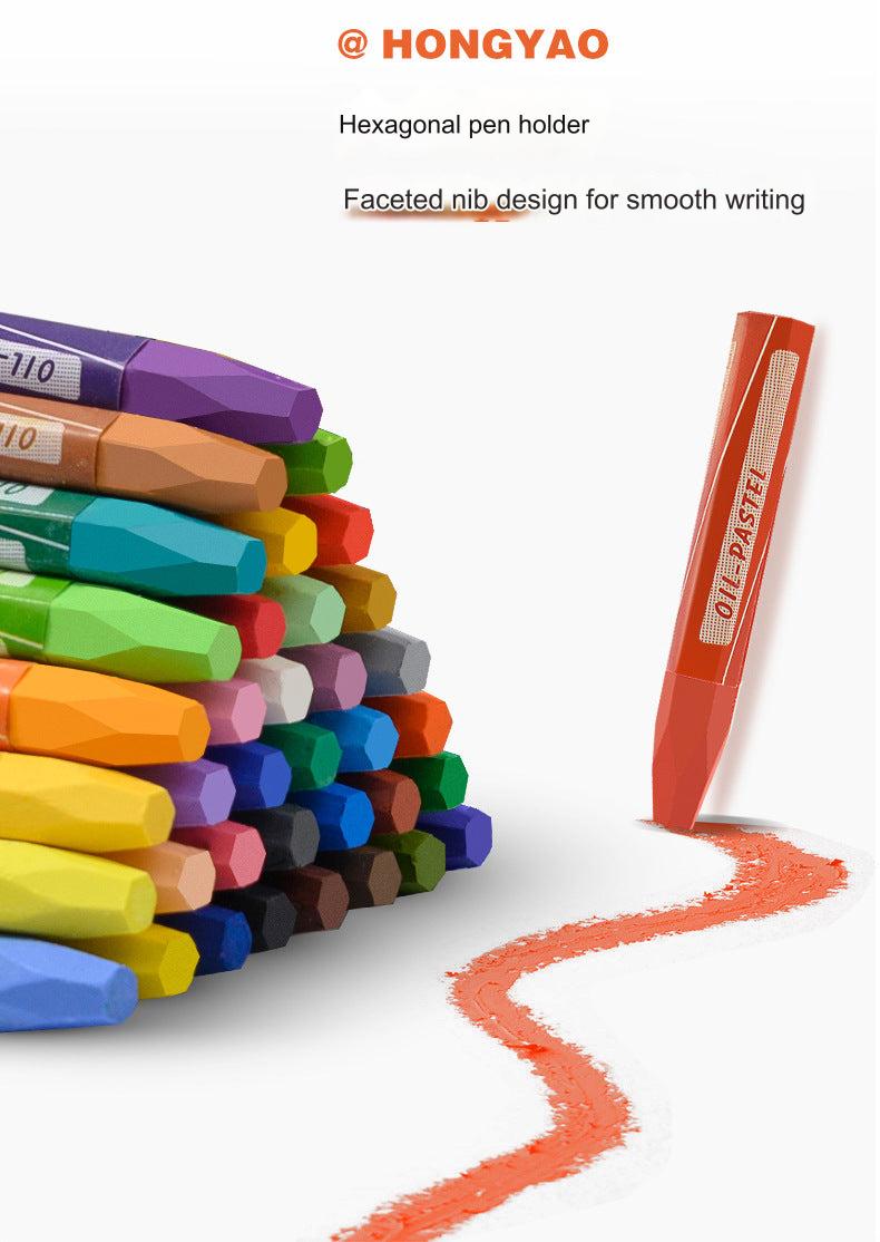 Vibrant hexagonal oil pastels set image 6