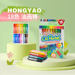 Vibrant hexagonal oil pastels set image 8