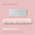 Stylish Pink Tulip Mouse Pad front view