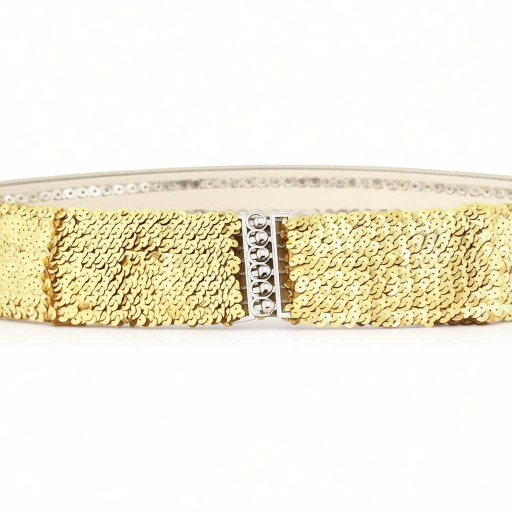 Sparkling Sequin Elastic Waist Cinch Belt – Azopy AU