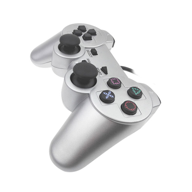 Wired PS2 Game Controller showing dual vibration feature