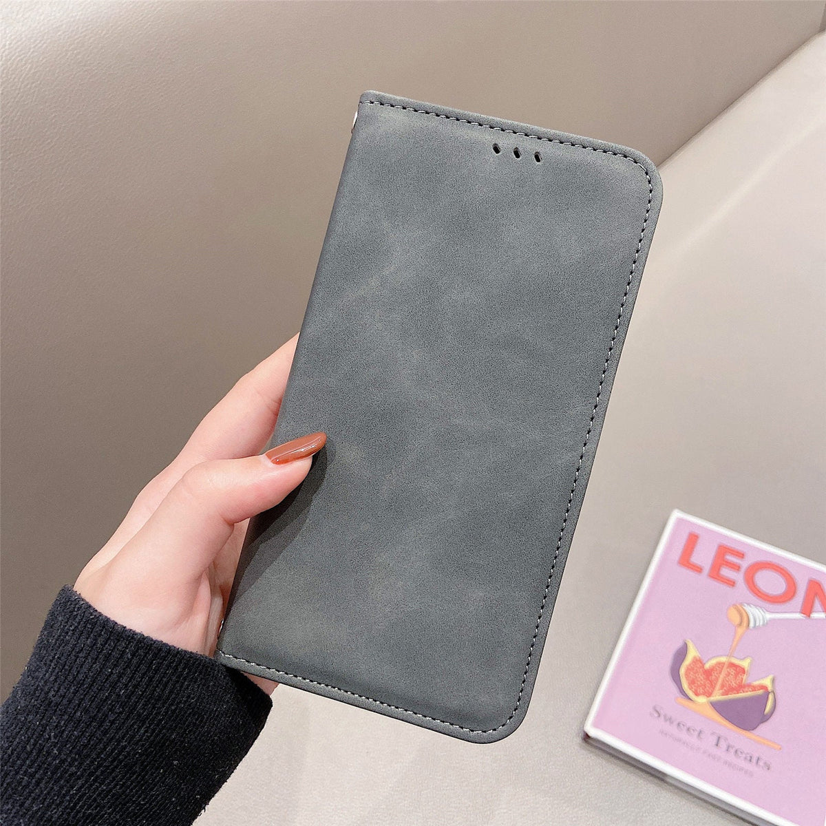 Leather and TPU case for iPhone 16 Pro Max