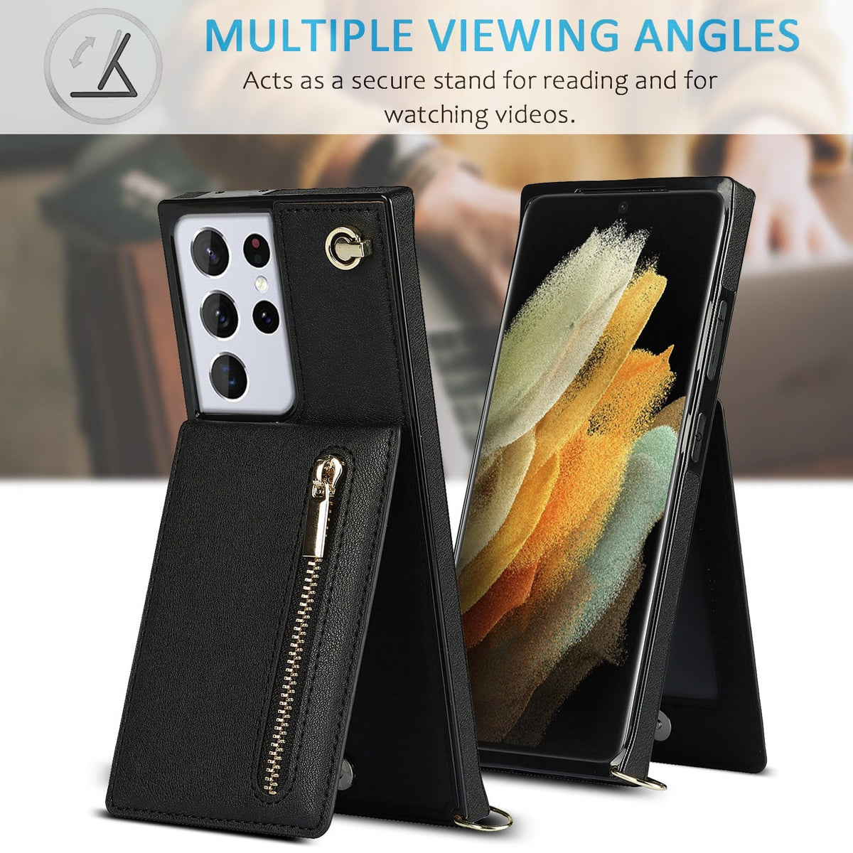 Zipper Closure on Samsung Wallet Case