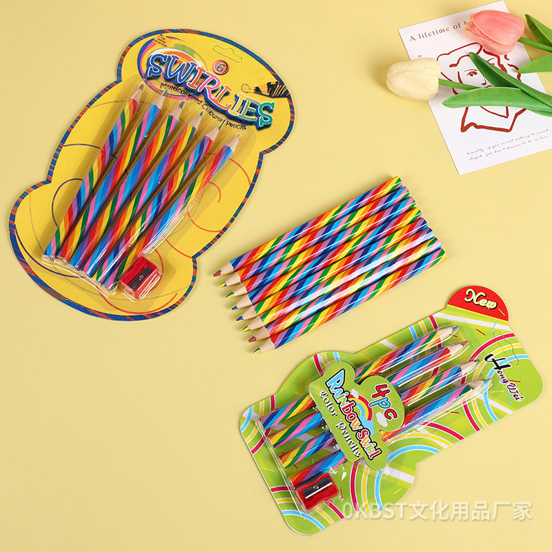 Artistic tools for kids with rainbow gradient