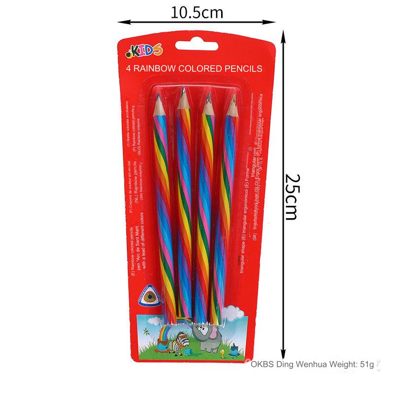 Durable rainbow pencils for drawing