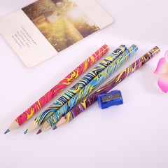 Coloured pencils with sharpener