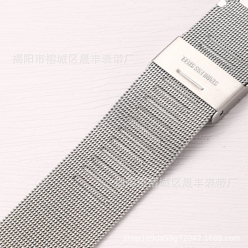 Milanese loop smartwatch band in silver