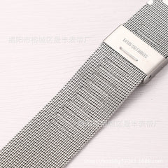 Stylish Milanese loop smartwatch band on a user's wrist