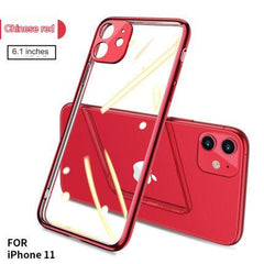 Stylish presentation of iPhone with clear case