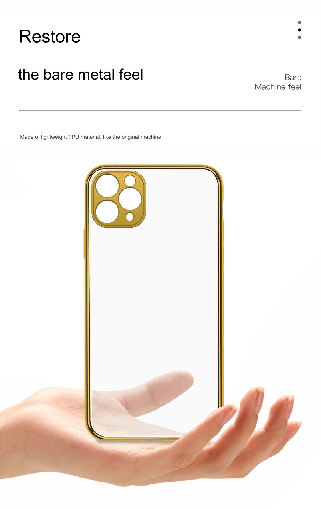Side view of Ultra Protective Clear TPU Case for iPhone 15 Pro