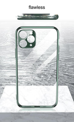 Clear TPU Case showing anti-yellowing technology