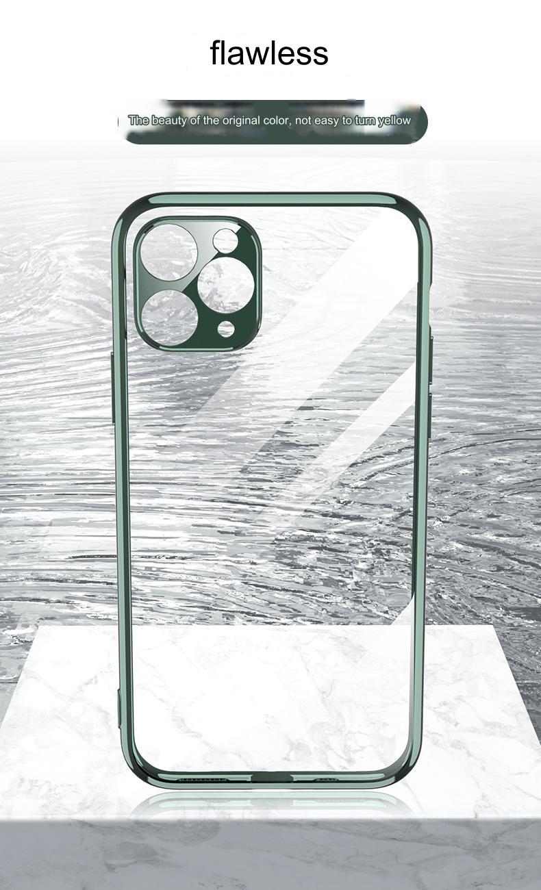 Clear TPU Case showing anti-yellowing technology