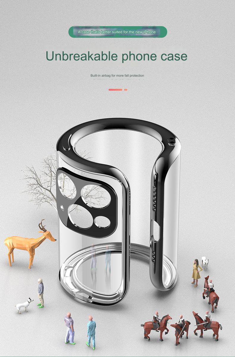 Stylish presentation of iPhone with clear case