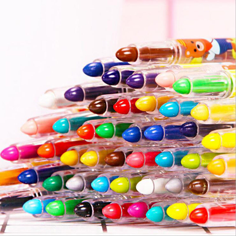 12-Color Rotating Crayons for Kids with Animal Designs – Azopy AU
