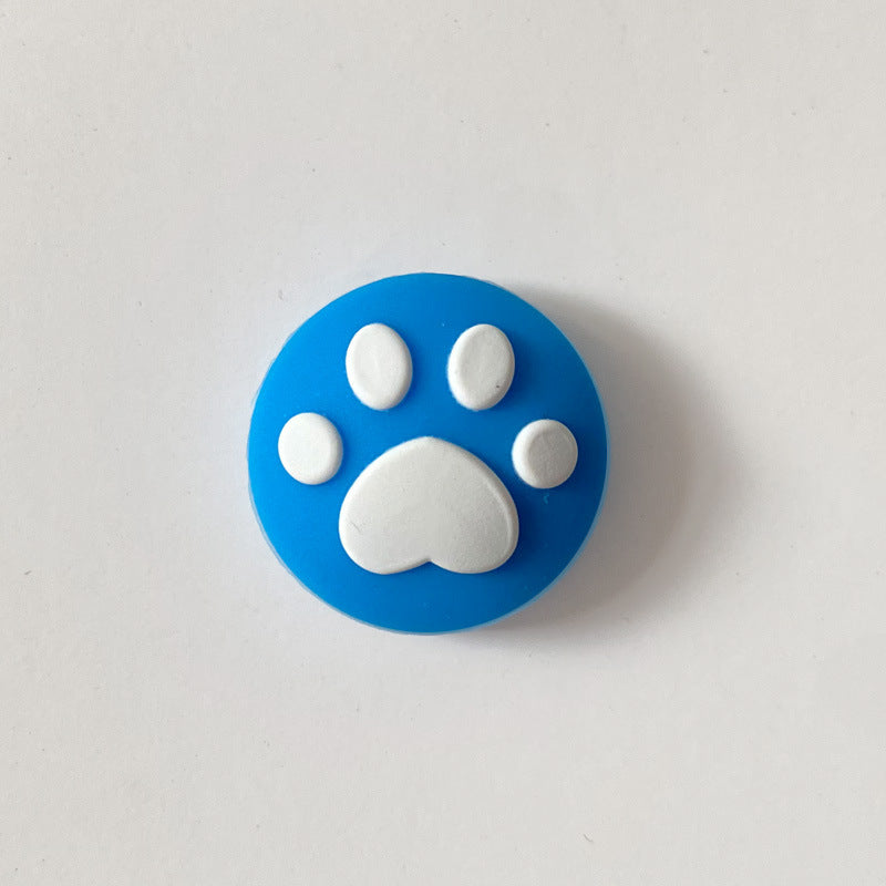 Close-up of Cat Paw Joystick Caps on Switch Lite