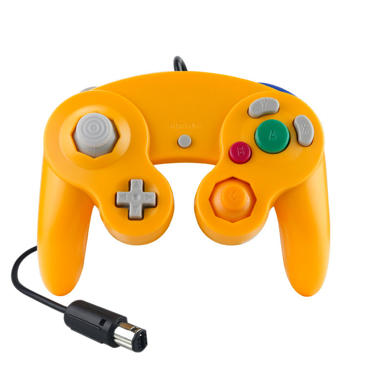 Nintendo GameCube wired controller in hand