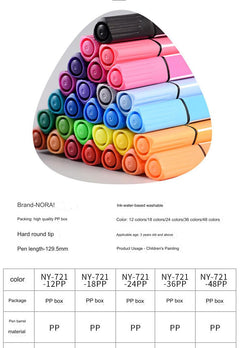 colourful washable watercolor markers set for kids